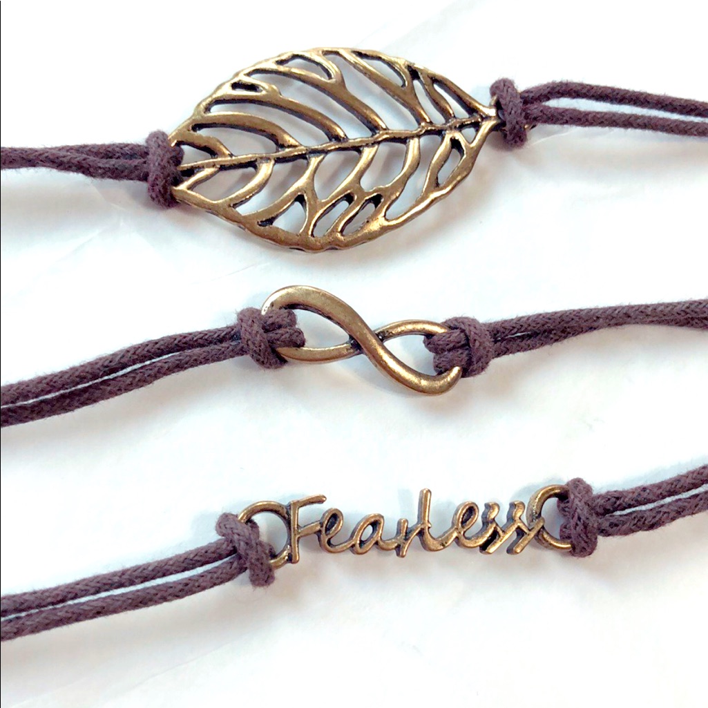 3 Piece Bracelet Set- BrownGold 13$